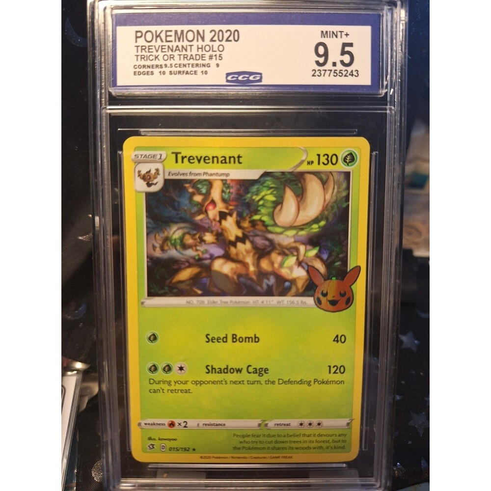 Pokemon 2020  Trevenant Trick or Treat HOLO #15/192 - CCG 9.5